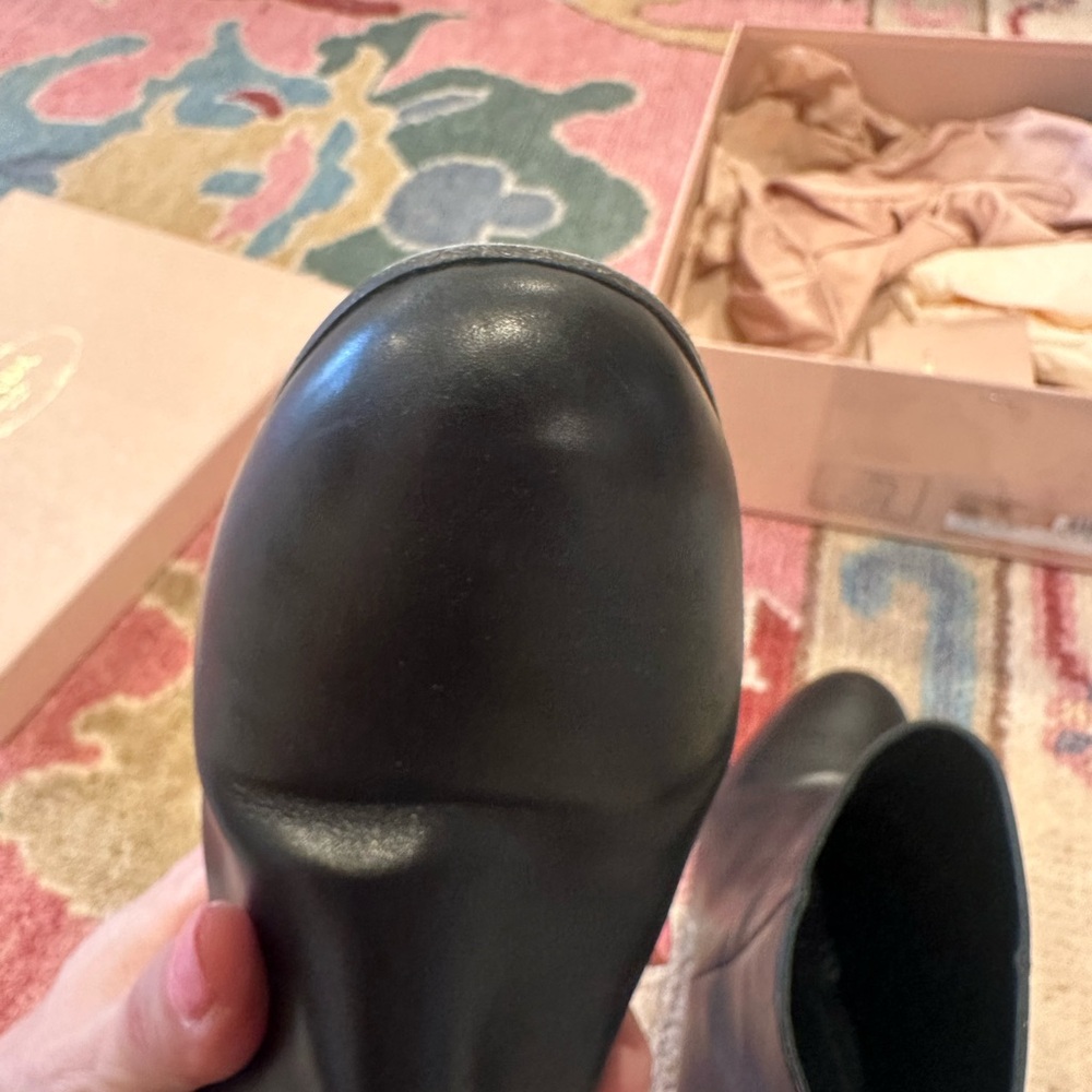 EUC Prada black leather booties Size 41 US 10 - Picture 10 of 16